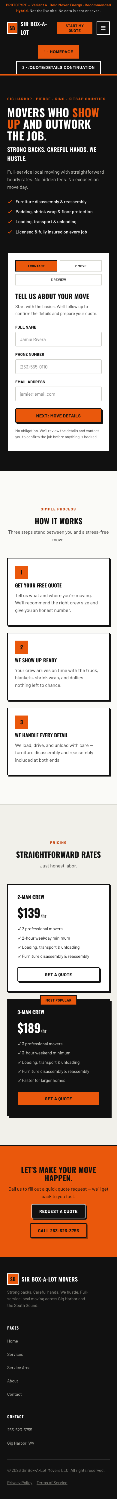 Variant 4 recommended hybrid homepage mobile preview